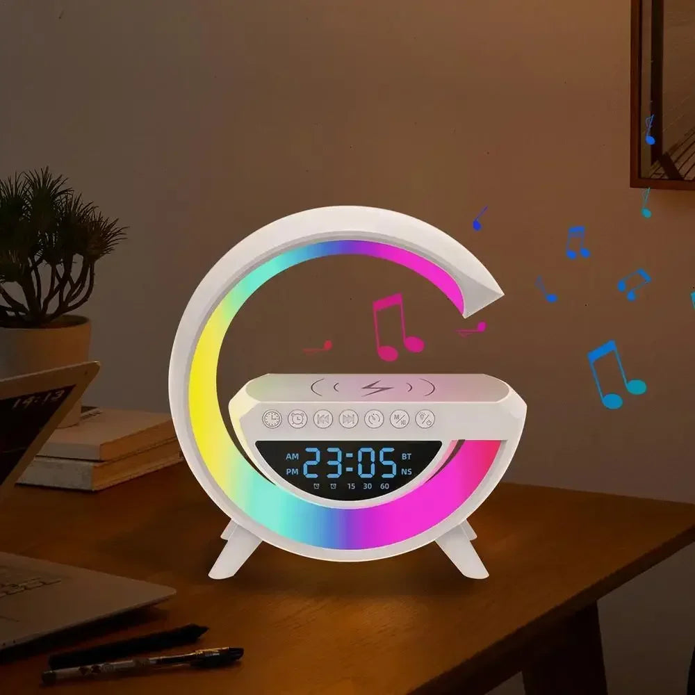 HM-3401 Large G Bluetooth Wireless Charger Audio with Clock